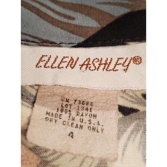 Vintage Ellen Ashley Tropical Floral Rayon Short Sleeve Retro Romper Size 4 - Picture 9 of 11